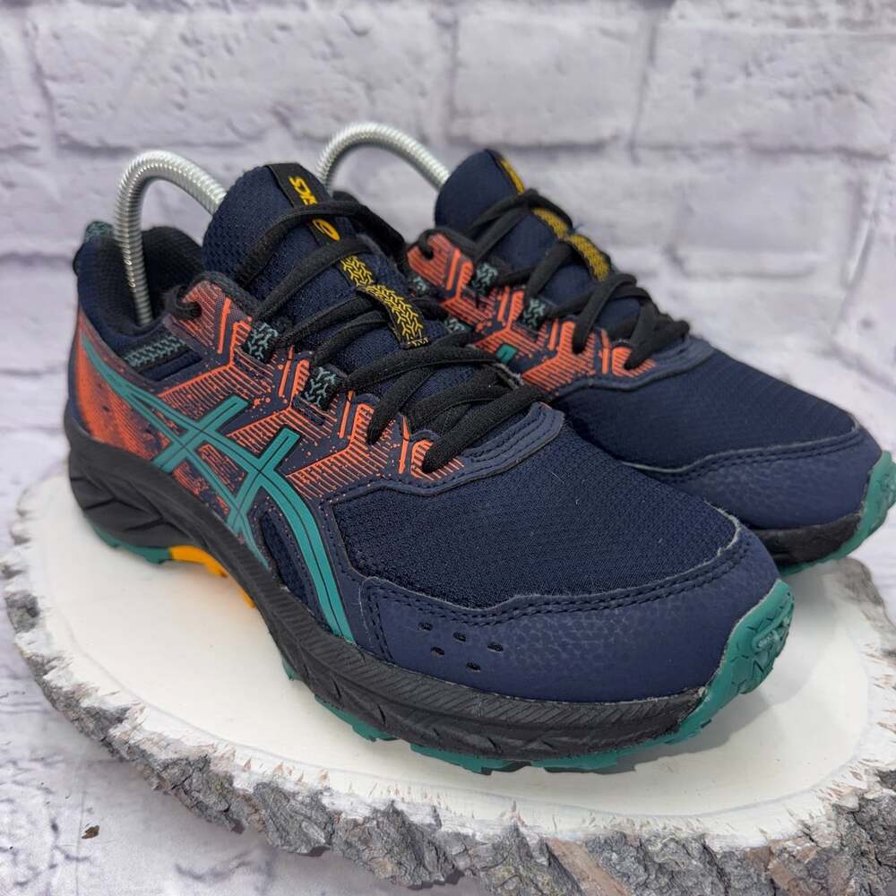 ASICS Youth Pre Venture 9 Trail Shoe Size 6 Blue 1014A276